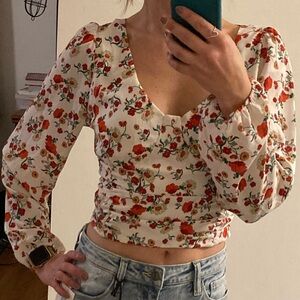 Heatherly Anika Cropped floral top XSP